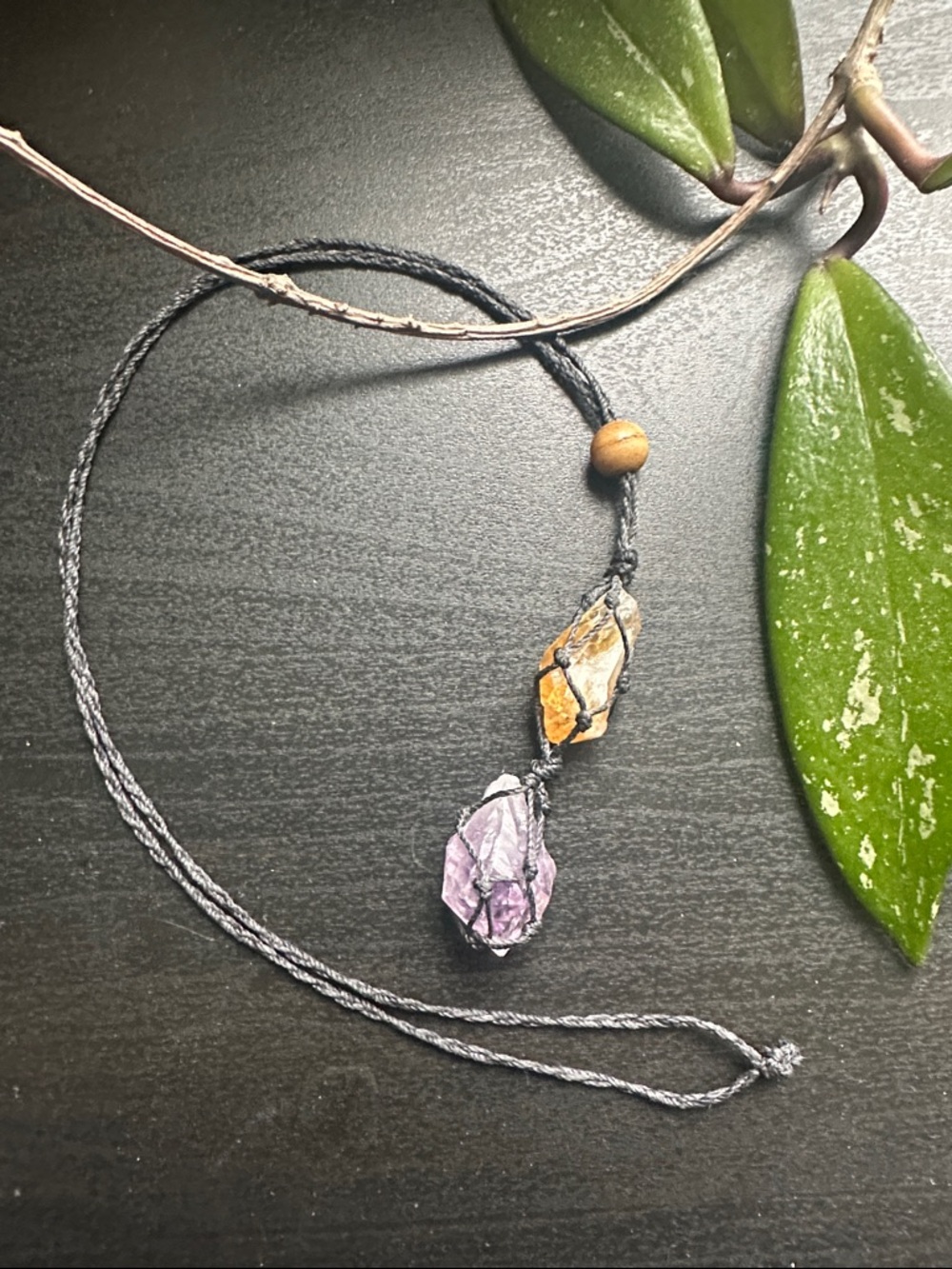 Handmade crystal necklace